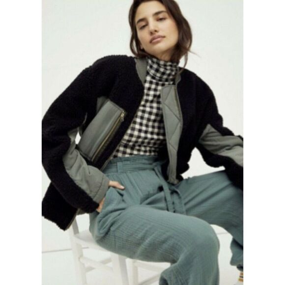 Free People Rivington Faux Sherpa Jacket Size S - Picture 1 of 7